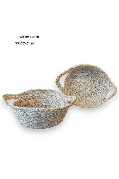 Amentes Διακοσμητικό καλάθι από μπαμπού και ψάθινο οργανωτή σπιτιού