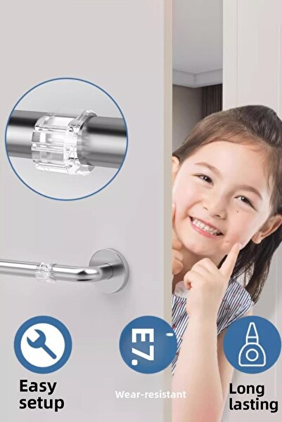 MH MiniHediye Suport pentru mânerul ușii din plastic siliconic transparent Opritor pentru bara de protecție pentru fereastră (10 bucăți)