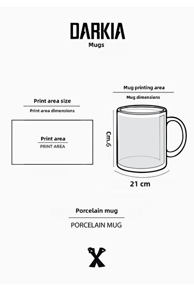MODA Mustafa Kemal Atatürk Design Printed Porcelain Mug