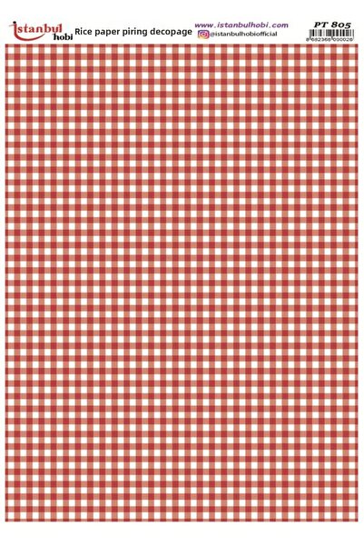 İstanbul Hobi ورق ديكور نحاسي 30×42 سم PT-805 بنمط مربعات