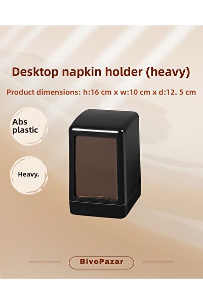 Palex Tabletop Napkin Holder (Napkin Dispenser) (Heavy Duty) Black