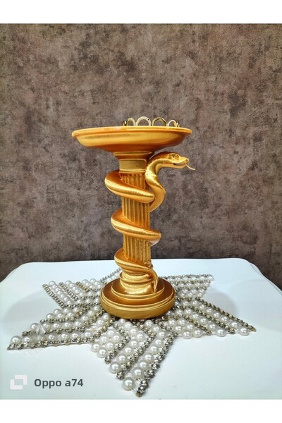 GEZEGENX Stylish Gold Color Jewelry Stand Snake Decorative Jewelry Exhibition Jewelry Organizer