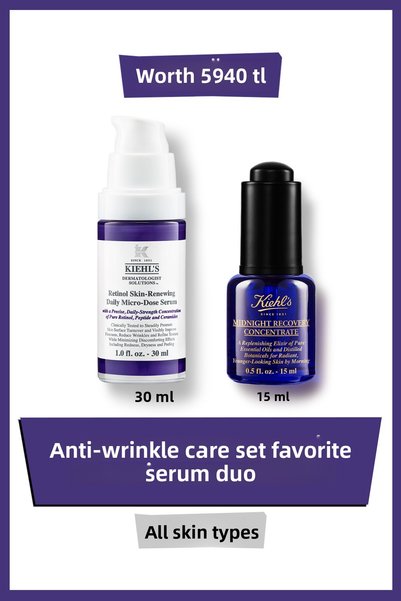 Kiehl's Reducing the Appearance of Fine Lines and Wrinkles and Skin Night & D...