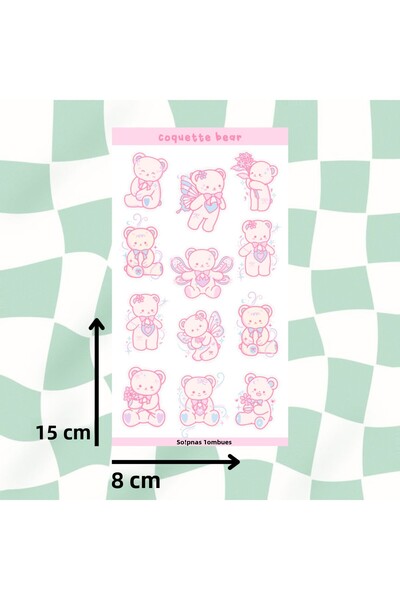 Songwol Studios ملصق بتصميم دمية الدب اللطيفة، ملصق، دفتر يوميات، ألبوم قصاصا...