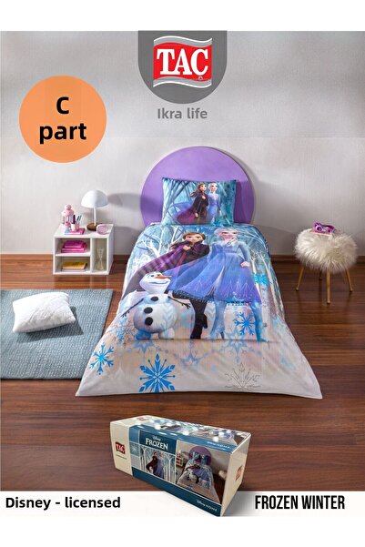 TAÇ KRİSTAL طقم غطاء لحاف فردي من ديزني فروزن وينتر