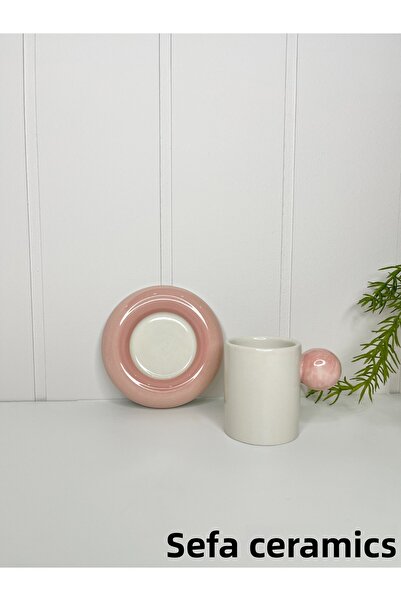 seda seramik Handmade 9 Color Dragee Series 4-Piece Coffee Cup Set for 2 People