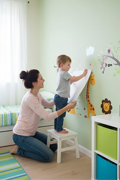 KT Decor Jungle Animals Mega Set Height Meter Development Chart Wall Sticker