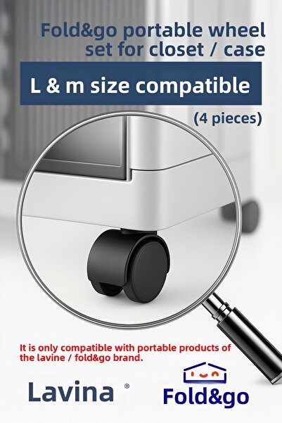 obido مجموعة عجلات لافين فولد آند جو للخزانة/الصندوق مكونة من 4 قطع متوافقة م...