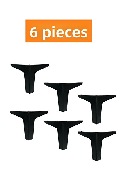 HOMDEP Sofa Armchair Tv Unit Console Heightening Paris Model Plastic Leg Black 12cm 6 Pieces