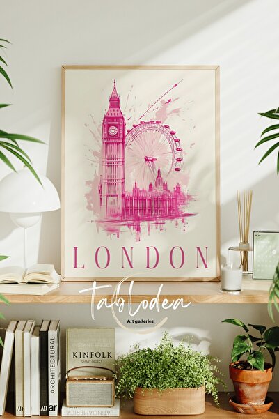 tablodea Pictură modernă înrămată cu poster Londra, Pictură decorativă minima...