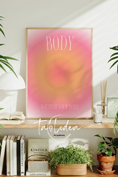 tablodea Pictură pe tablă cu ramă Body Aura, Pictură decorativă modernă spiri...