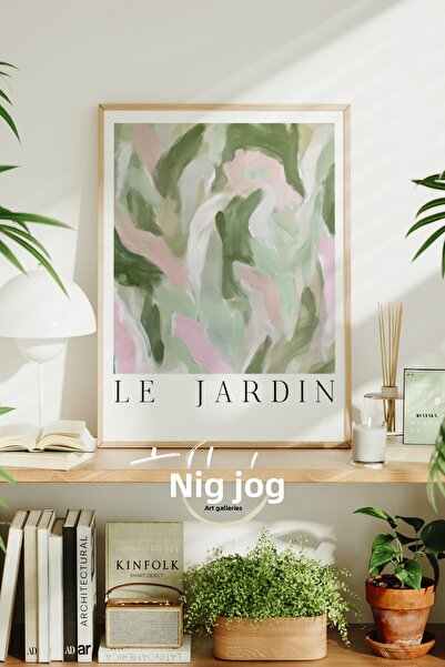 tablodea Tablou abstract floral boem înrămat, pictură murală modernă decorati...