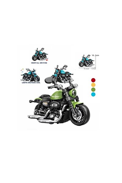 4İ Oyuncak دراجة نارية بطول 15 سم مع صوت وإضاءة.