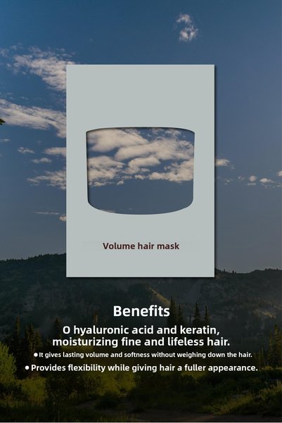 Clara Hygienics Volume+ Plumping Hair Mask 300 ml - Volumizing Revitalizing Vegan (Fine Hair)
