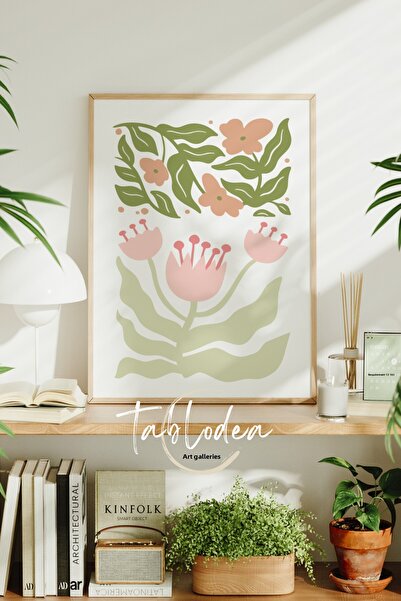 tablodea Μινιμαλιστική ζωγραφική αφίσας με λουλουδάτο μοντέρνο διακοσμητικό π...