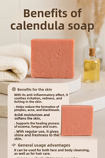Newleaf Calendula Soap – Repairing & Soothing Herbal Soap for Sensitive Skin 110g