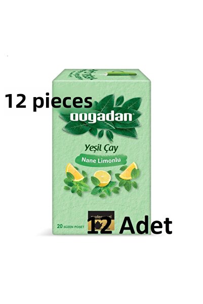 Doğadan Green Tea Mint Lemon 20 Bags 1 Box 12 Pieces