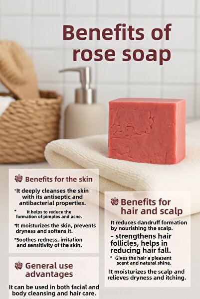 Newleaf Rose Soap – Fragrant & Skin Refreshing Handmade Natural Soap 110g