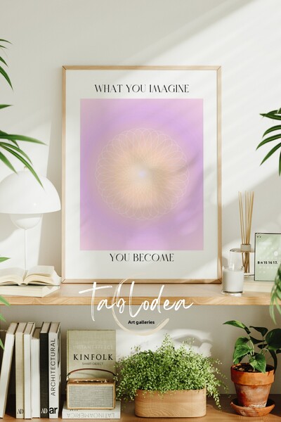 tablodea Pictură cu poster înrămat cu aură spirituală abstractă, Pictură deco...