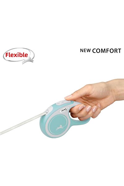 Flexi New Comfort Stripe Light Blue Automatic Cat Dog Walking Collar