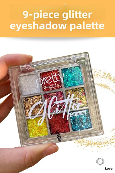 Lovendas 9 قطع من باليت ظلال العيون اللامعة بتركيبة جل ذات كثافة لونية عالية