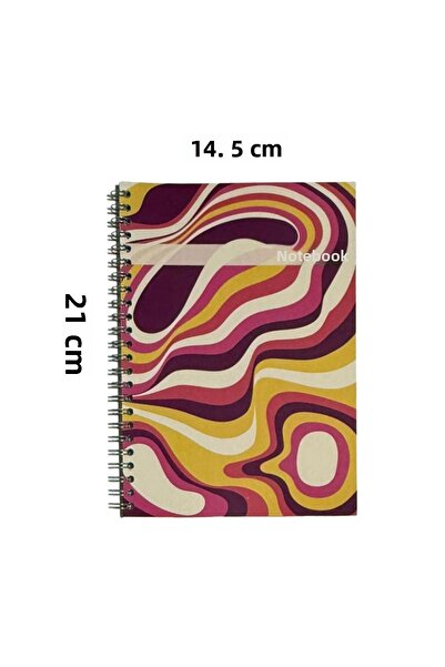 KarmaOfis A5 Spiral Marbled Notebook 40 Sheets 3-Ring (All Unlined)