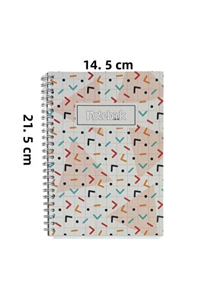 KarmaOfis A5 Spiral Shapes Notebook 40 Sheets 3-Ring (All Unlined)