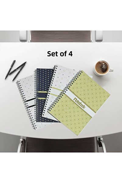 KarmaOfis A5 Spiral Polka Dot Notebook 40 Sheets 4-Ring (All Unlined)