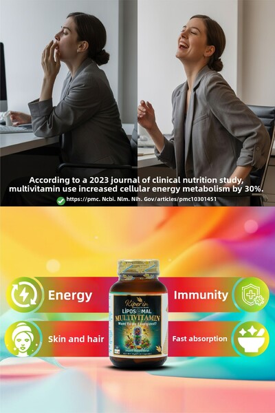 Kiperin Liposomal Multivitamin 13 Vitamins & 6 Minerals Skin - Hair - Nail & Energy |   Smart Food Supplement