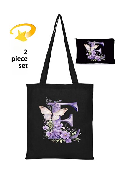 Boom town Cloth Bag - Pen Holder, Makeup Bag Set of 2, Black