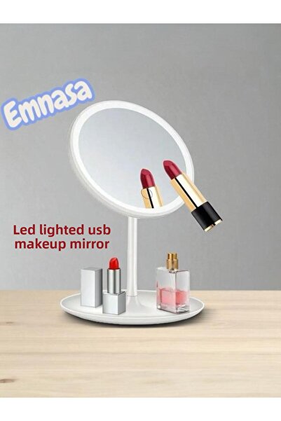 EMNASA مرآة مكياج تعمل باللمس مع إضاءة LED، تعديل تدريجي للإضاءة، 360 درجة ° ...