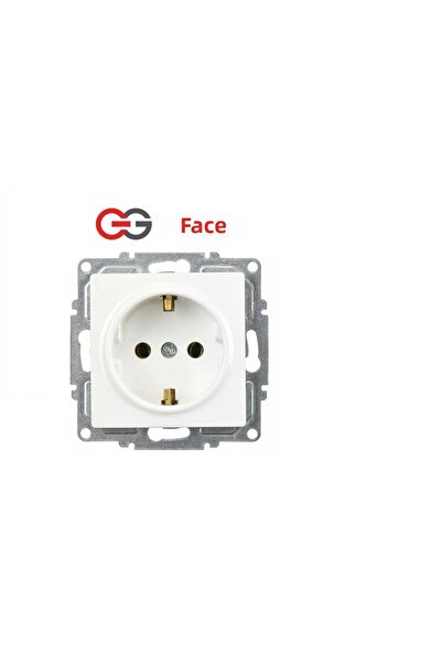 NZM TİCARET مقبس Visage White Ground بدون إطار - إطار متوافق للمقبس والمفتاح