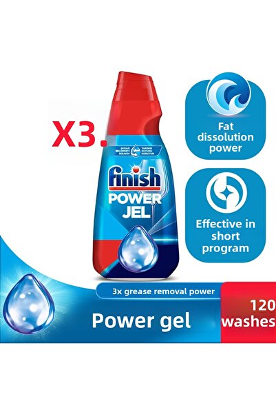 Finish Quantum جل منظف سائل لغسالة الأطباق الكل في واحد 1000 مل 40 غسلة