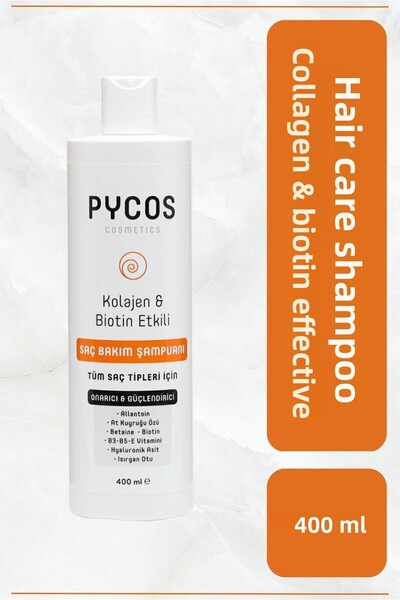 PYCOS COSMETICS Pycos 400ml Care Shampoo - Fast Hair Growth, Anti-Sulfate and Salt Free