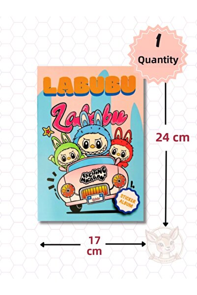 Ceylan Kırtasiye Labubu 16 Sheets Sticker Book Decal Label (1 Piece)