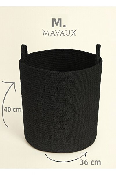 MaVaux Coș texturat de dimensiuni mari, realizat manual – 40 x 36 cm, organiz...
