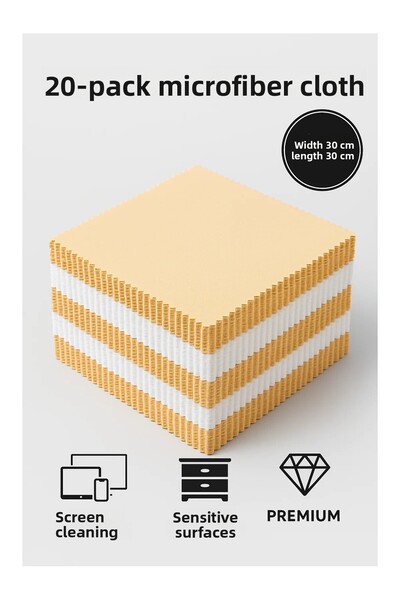 LookBuyTake 20 bucăți cârpă de curățat din microfibră albă 30x30 cm |   Telev...