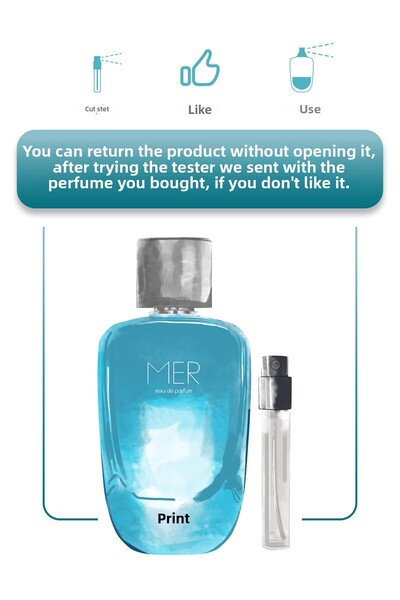 Imprime Edp Mer 100ml Men's Perfume - Marine and Fresh Sea, Bergamot, Water Lily, Patchouli, Sandalwood