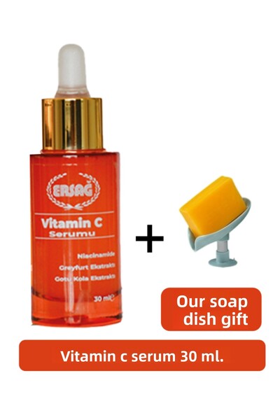 Ersağ Vitamin C Skin Serum 30 ml - Our Soap Dispenser Gift 396-057