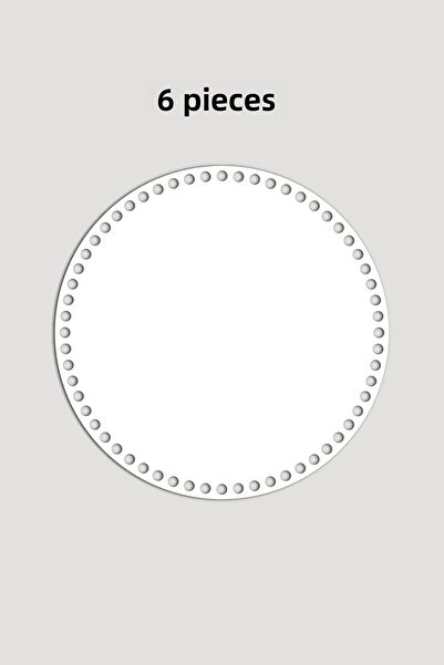 Lucena Ξύλινος Στρογγυλός Δίσκος Καλαθιού Βάση 16 εκ. 6 Τεμάχια Λευκό 3mm