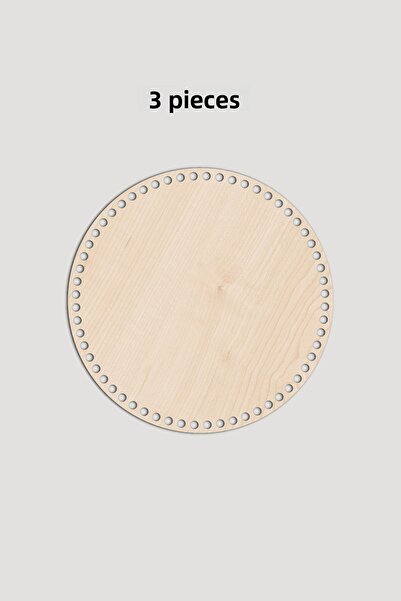 Lucena Ξύλινος Στρογγυλός Δίσκος Καλαθιού Βάσης 27 εκ. 3 Τεμάχια Αξιού 3mm