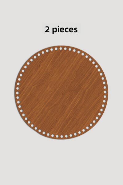 Lucena قاعدة صينية خشبية مستديرة 40 سم قطعتين خشب الجوز 3 مم