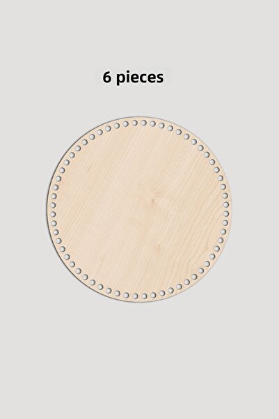 Lucena Ξύλινος Στρογγυλός Δίσκος Καλαθιού Βάσης 20 εκ. 6 Τεμάχια Αξιού 3mm