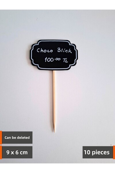 Şeffaf Etiket 10 bucăți etichete negre ștergebile pentru tablă cu stick de fixare etichetă adhensive 9x6 cm etichetă de preț Dec8C