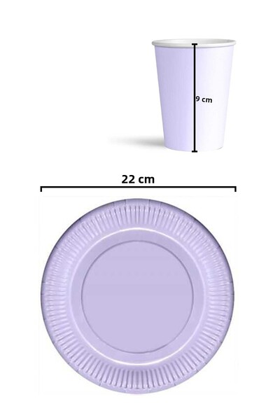 Le Mabelle Lila 8-Piece Plate and Cup Set