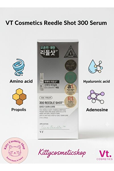 VT COSMETICS سيروم ريدل شوت 300 (10 قطع × 2 مل)
