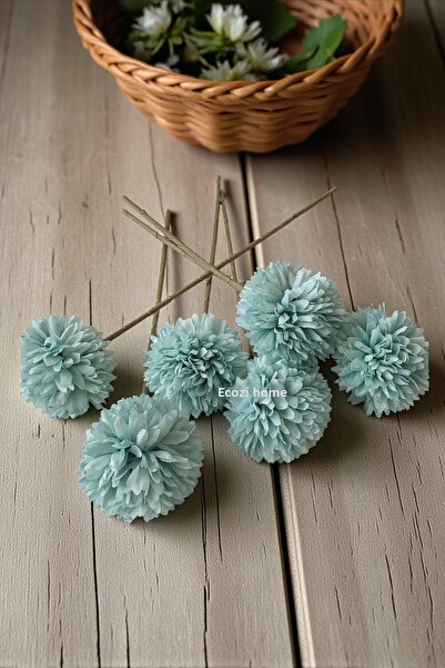 Ekozi Home باقة زهور اصطناعية من 6 زهور أقحوان