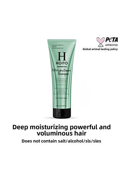 Hoito شامبو للعناية بالشعر للترطيب المكثف واللمعان السريع، خالٍ من ملح SLS، 250 مل