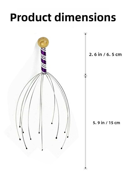 Ganjem Head Massager Scalp Scratcher Relaxing Comb Neck Back Body Scratching Wire Relaxing Comb