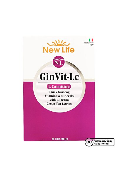New Life Sedar Collection Ginvit-Lc L-Carnitine 30 Film Tablets